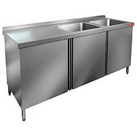 Стол с распашными дверцами и моечной ванной HICOLD НСЗ2М-18/7БП