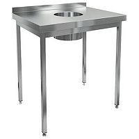 Стол пристенный с бортом для сбора отходов HICOLD НДСО-8/6Б