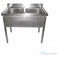 Стол с вваренной ванной EKSI СТВ-950х600х850 (2 ванны)