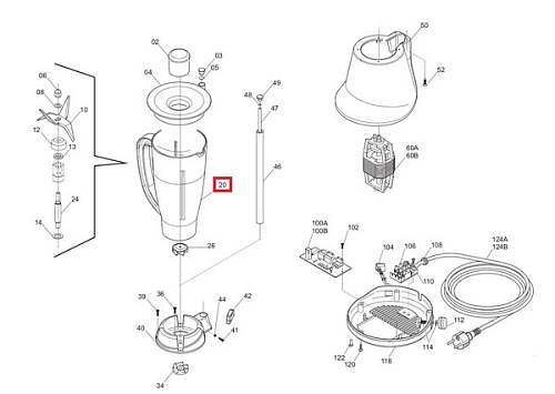 Чаша из поликарбоната IB4050800 для блендера мод. DRAGONE