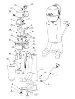 Электродвигатель (50.08.2.0001) BMS 1 R_#14 для миксера т.м.VORTMAX модели BMS 1 R