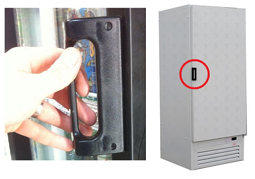 Ручка двери для шкафа холодильного серии ШВУП1ТУ-1,4М (В/Prm) (Duet)