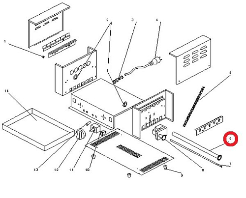 Ролик в сборе с шестерней B01005 для гриля электр. т.м. Roller Grill, серии RG