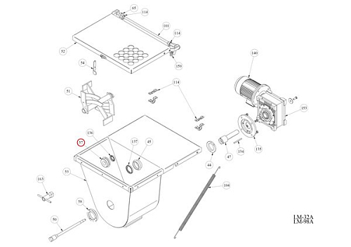 Подшипник (нейлон) LM98A057 для мясорубки KT-LM тип LM-98A