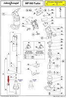 Нож в сборе 39345 для ручного миксера т.м. Robot Coupe, серии MP