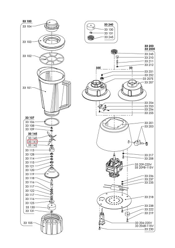 Нож нижний 33141 для блендера серии 33