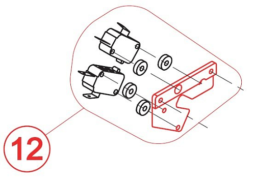 Микровыключатель в комплекте из 2 штук C26747для льдогенератора т.м. BREMA серии IMF