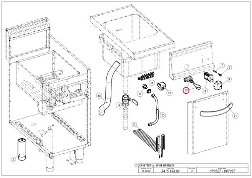 Кран RC00583000 для макароноварки серии CP, модели CP70E7