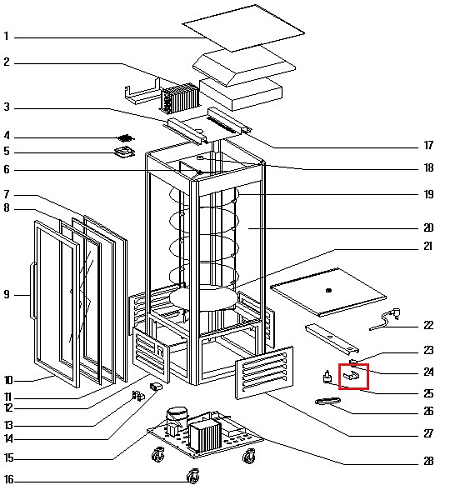 Кронштейн 76118 для установки ЭД для витрины холодильной типа RD модели RD 60 TG