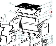 Корпус нагревательного элемента 5.0.000.0808 (530x230мм 65W 230V) для кофемашины т.м. FIAMMA