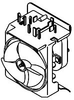 Вентилятор в сборе 54127058 для печи микроволновой т.м. Menumaster серии RCS модели RCS511TS