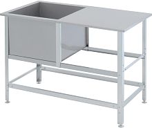 Ванна со столом Atesy ВСМС-Б-1Л.600-1350.750-1-02 (ВМС-1/600 с бортом)