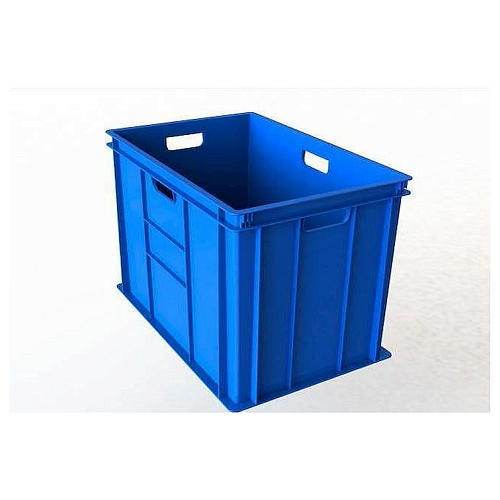 Ящик 600*400*410 мм. прямой сплошной синий /1/50/