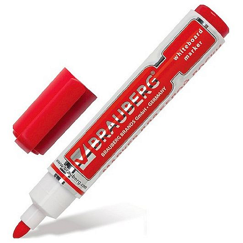 Маркер для маркерной доски Brauberg линия 5 мм. красный /1/