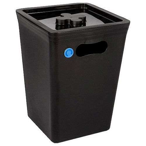 Бак для мусора 15 л. 24,5*24,5*33,3 см. графит /1/8/