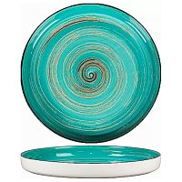 Тарелка d=280 мм. 550 мл. h=33 мм. с бортом Светло-голубые линии /1/3/