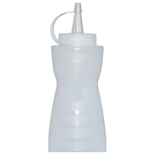 Емкость для соуса 700 мл. фигурная с крышкой прозрачная MG /1/24/