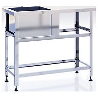 Ванна моечная CRYSPI ВМЦ Э 1ЛП (L=1210, S=630, H=850-870, G=400)