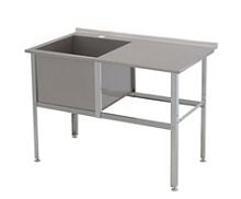 Ванна моечная со столом Atesy ВМС-1/530 с бортом Алента