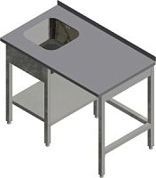 Стол предмоечный Kayman СПМФ-121/1207 левый