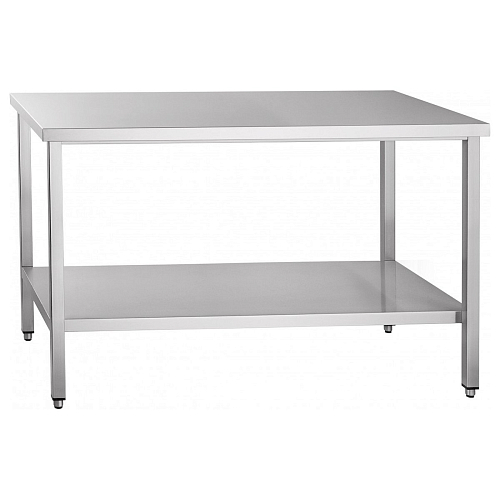 Стол островной Abat СПРО-6-1 столешница-нерж., каркас с полкой-нерж.