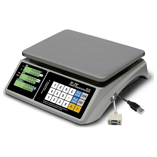 Весы торговые Mertech M-ER 328AC-32.5 LCD с RS-232 и USB(COM)